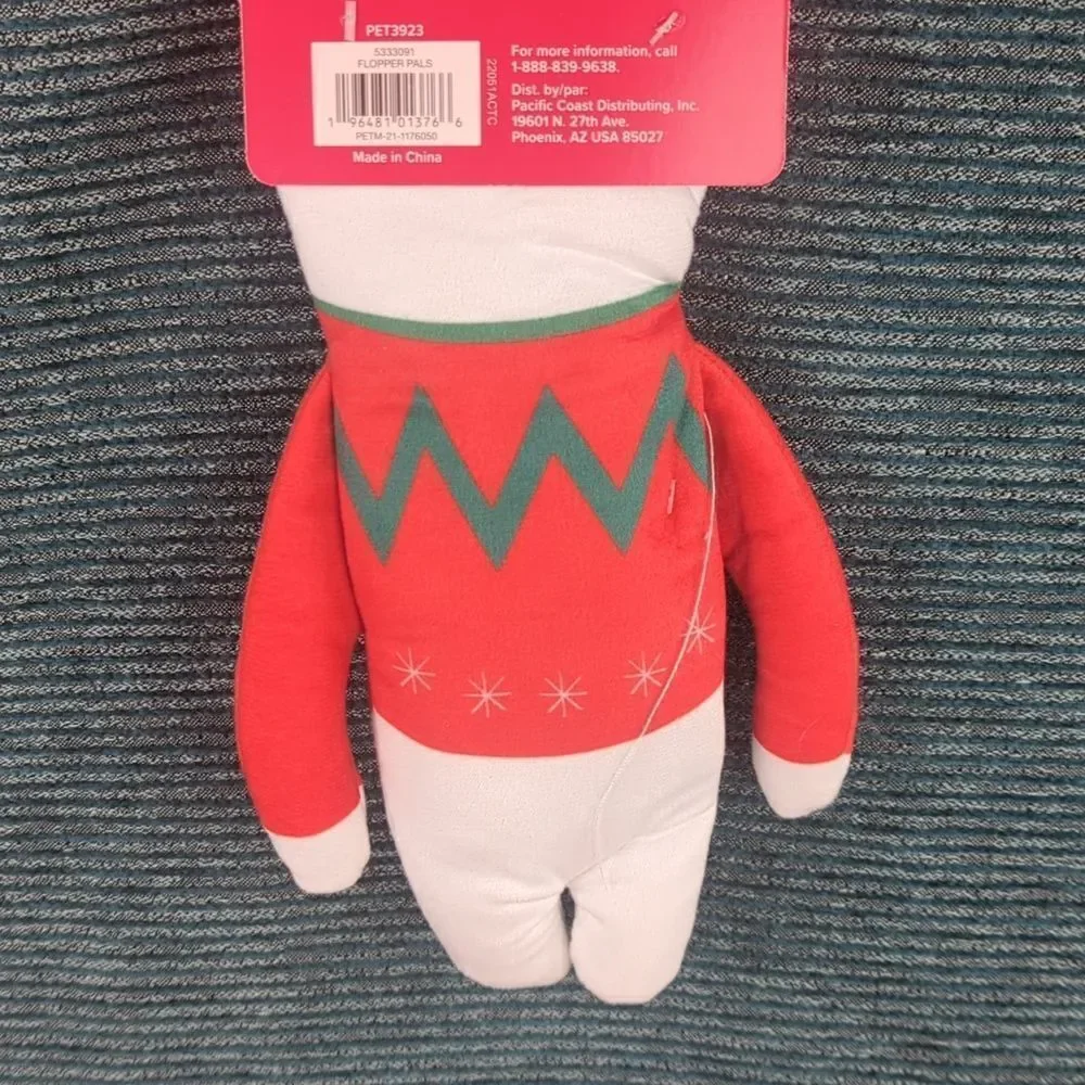 Christmas Kitty Toy! Flopper Pals Polar Bear